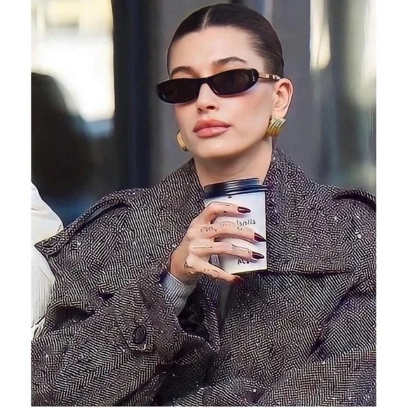 YSL SAINT LAURENT SL 557 BLACK CAT EYE OVAL SUNGLASSES - Picture 14 of 16